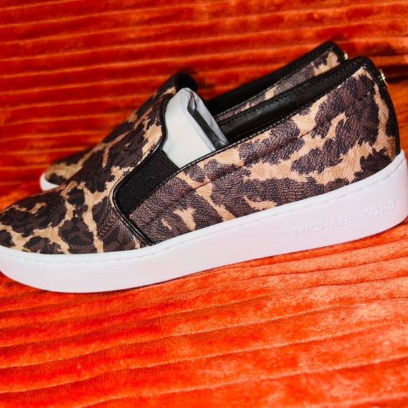 Michael Kors Michael Womens Keaton Slip-On Logo Sneakers - Light Khaki Multi - Picture 8 of 8